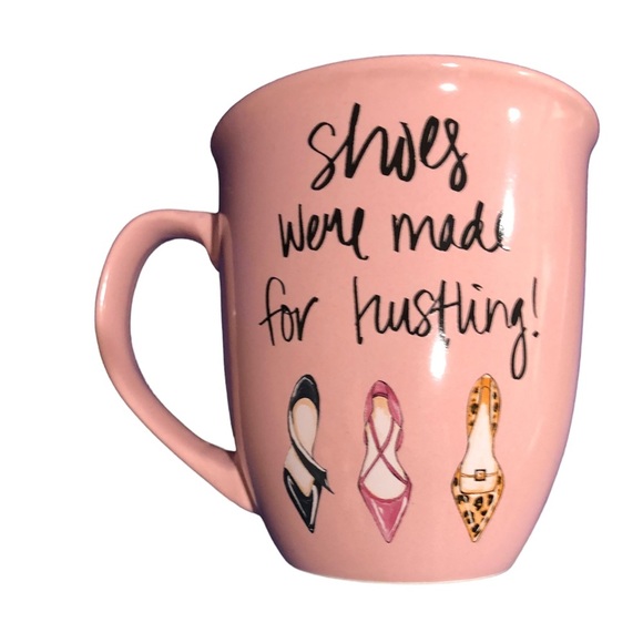 pink ceramic ‘when in doubt, wing it’  printed‎ coffee mug new - Picture 5 of 11